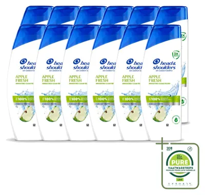 Zdjęcie produktu dla 12 sztuk szamponu Head & Shoulders Apple Fresh - 250 ml - opakowanie zbiorcze