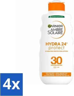 Produktbild von Garnier - Ambre Solaire - Feuchtigkeitsspendende Sonnenschutzmilch - LSF 30 - 200 ml - Vorteilspack - 4 Stücke