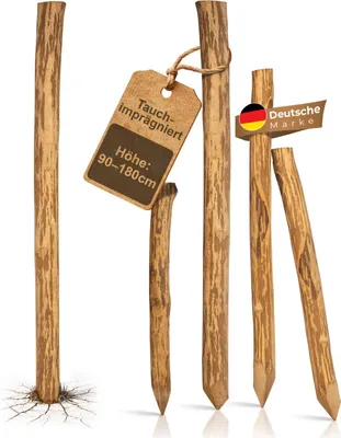 Produktbild von Zaunpfosten Staketenzaun 90 cm · Viele Größen · imprägnierter Zaunpfahl für Ihren Gartenzaun / Bauernzaun / Kastanienzaun