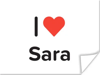Produktbild von MuchoWow® Poster Ich liebe - Sara - Mädchen 160x120 cm - Foto Plakat
