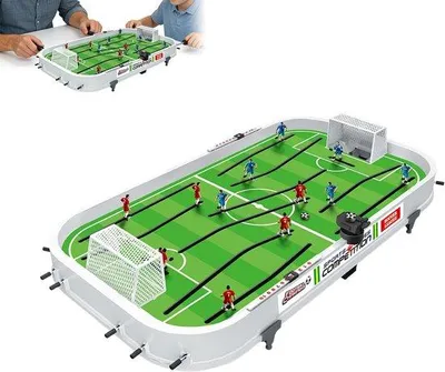 Image de Table de foot, jeu de foot pour plusieurs joueurs, jouet de foot, jeu de société sur le thème du football. Idéal pour les enfants, les adultes, pour une utilisation en intérieur, pour les fêtes, les salles de jeux, les familles et en voyage
