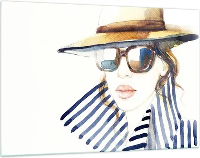 Produktbild von Bilder auf glas - Frau Gesicht Lippen - 120x80cm - Glasbilder - Wandbilder - Kunstdruck - zum Aufhängen bereit - Wanddekoration aus Glas - Glas Bilder - Wandbild auf Glas - Einteilig - GAA120x80-3957