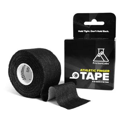 Schwarzes Athletic Finger Tape von Friction Labs; 3;8 cm x 9;14 m; verpackt in einer stabilen Box.