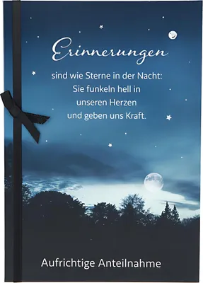 Produktbild von Trauerkarte Motiv 41, Erinnerungen sind wie Sterne in der ...