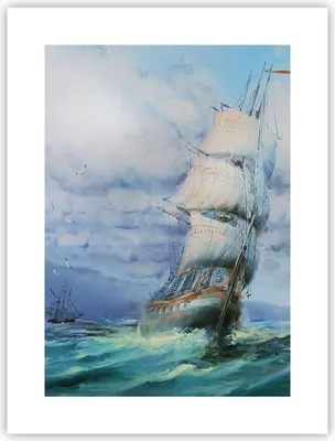 Produktbild von Poster - Poster ohne Rahmen - Meer Segelschiff - 30x40 cm - Wand Bild - Wanddeko - Wandbilder - Kunstposter - Wandposter - Bilder - Kunstdruck - Wanddekoration - Wandbild - P2XPA30x40-3782