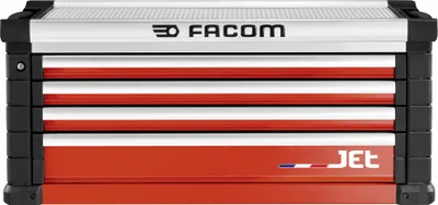 Image de Facom Werkzeugtruhe 4 Schubladen 5 Module, rot