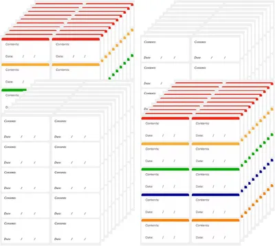 Image de Étiquettes pour congélateur : 60 mm x 30 mm, étiquettes adhésives repositionnables de différentes couleurs
