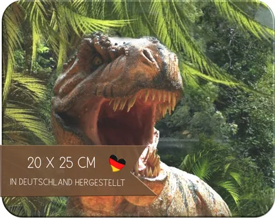 Produktbild von Kinder Frühstücksbrettchen Dinosaurier T-Rex , Brettchen Kunststoff, 20x25 cm