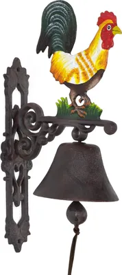 Produktbild von Moritz Türglocke Glocke Hahn Gusseisen Antik Stil Retro Schelle Bauernhof Klingel Stall