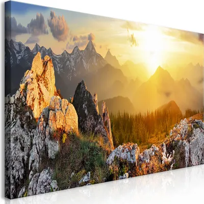 Produktbild von Wandbild Mega XXXL Landschaft Gebirge 250x125 cm Einteiliger XXL-Format Kunstdruck zur Selbstmontage Leinwandbilder moderne Bilder DIY Wanddekoration Wohnung Deko Natur c-B-0056-ak-e