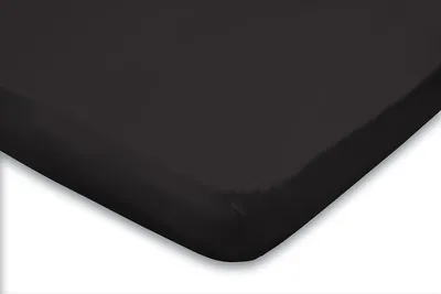 Produktbild von Eleganzzz Topper-Spannbetttuch Jersey Stretch – Schwarz – 90x210/220 - 100x200 – weich & dehnbar