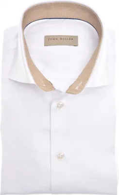 Produktbild von John Miller Hemd Tailored Fit weiß einfarbig