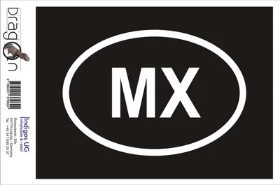 Produktbild von Aufkleber / Autoaufkleber - JDM / Die cut / Auto / OEM - Mexiko MX - 160x110mm rot - Heckscheibe / Heckscheibenaufkleber