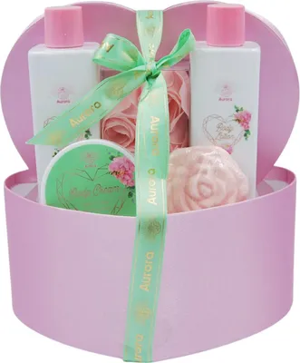 Image de Coffret cadeau avec expérience de bain rose