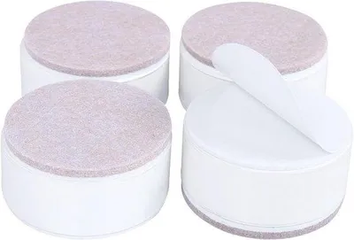 Image de 4 pièces - Pieds de table ronds - Pieds de table - Pieds de banc - Pieds de meuble - Pieds de table métalliques - Piètement de table - Pied de soutien - Blanc - Acier au carbone