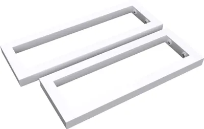 Produktbild von doporro Wandkonsole 30x2x15 cm rostfreie Edelstahl Weiß Wandhalter rechteckig Träger Regalträger Regalhalter (2 Stück) WH01