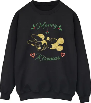 Produktbild von Disney - "Merry Kissmas" Sweatshirt für Herren BI39896 (M) (Schwarz)
