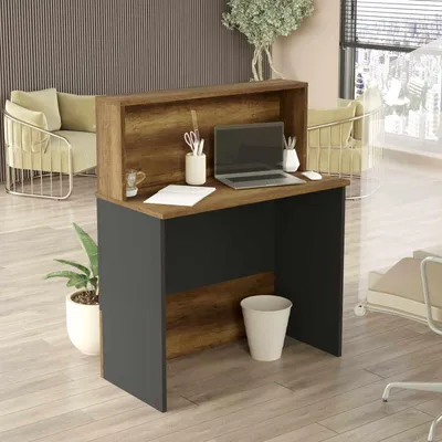 Obrázok produktu pre Skye Decor, recepčný stolík (3 kusy), štýl Baroq a antracitová farba, 90 cm | 100% melamínová povrchová úprava