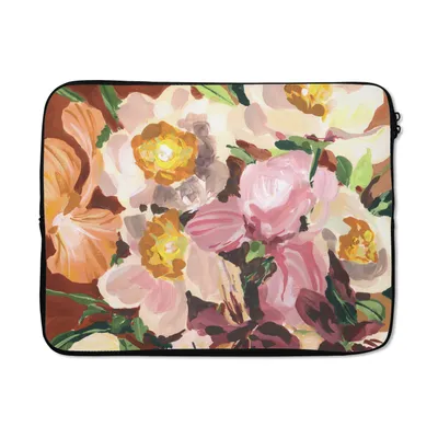 Produktbild von MuchoWow® Laptop Hülle 15 Zoll Blumen - Pflanzen - Orchidee - Kunst Laptoptasche - Laptoptasche - Sleeve - Rundum-Schutz