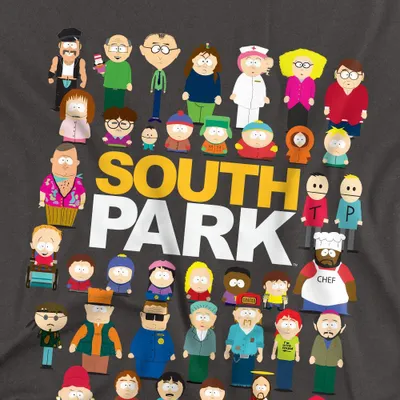 Immagine prodotto di South Park - Maglietta "Full Cast" per uomo/donna Unisex TV11114 (XL) (Charcoal)