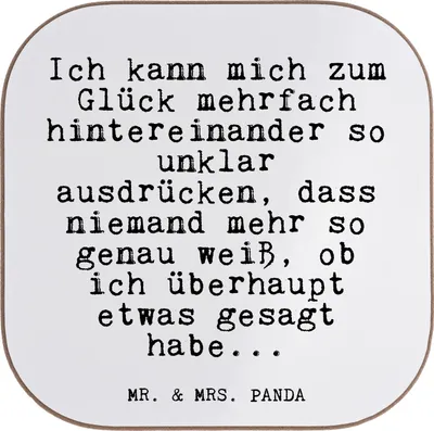 Produktbild von Mr. & Mrs. Panda Tassenuntersetzer Ich kann mich zum... - Weiß - Geschenk, Sprüche, gläseruntersetzer, Coaster, Mama, Kollegin, Tischuntersetzer, Tassen Untersetzer