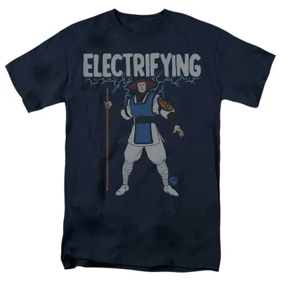 Immagine prodotto di Maglietta unisex "Klassic I'm Electric" di Mortal Kombat, per uomo/donna, modello TV39054 (XXL), colore blu navy, Immagine generata dall'IA