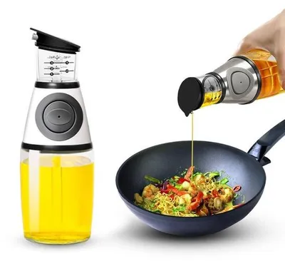 Immagine prodotto di Dispenser in vetro per olio e condimenti asiatici con bottiglia versatrice a tenuta stagna per la cucina