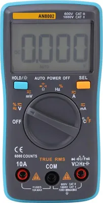 Zdjęcie produktu dla AN8002 Multimetr cyfrowy True RMS 6000 zliczeń Napięcie Ohm T Miernik do testowania woltomierza omomierza woltomierza omomierza