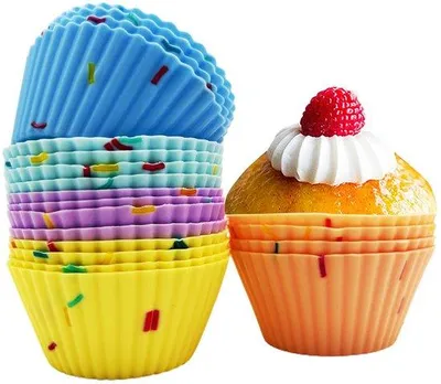 Zdjęcie produktu dla Zestaw 20 silikonowych foremek do muffinek Unyqoos®, wielokrotnego użytku, bezpiecznych dla kontaktu z żywnością i wolnych od BPA, odpornych na temperaturę do 230°C, w różnych kolorach