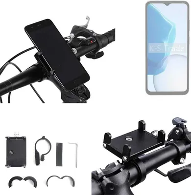 Produktbild von K-S-Trade Handyhalterung für das Fahrrad kompatibel mit Doogee N55 Plus Halter Lenkstange Fahrradhalterung Motorrad Bike Mount Befestigung Smartphone