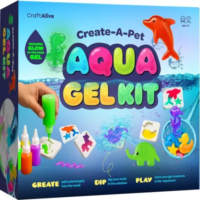 Productafbeelding van Magic water aqua gel kit voor kinderen - Glow in the dark DIY squishy pet