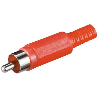 Produktbild von goobay Cinch Stecker Kunststoff mit Knickschutz rot (Bulk)