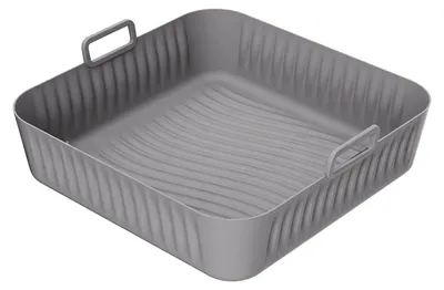 Produktbild von Quadratische Silikon-Heißluftfritteusen-Einlage, wiederverwendbar, antihaftbeschichtet, passend für COSORI 5QT/6QT Heißluftfritteusen, hitzebeständig, spülmaschinenfest, Zubehör