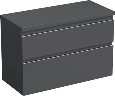 Produktbild von Jungborn Waschtischunterschrank TRENTA BxHxT 96,7 x 64,6 x 44,5 cm Frontfarbe anthrazit matt TRE DESK 100 2Z S A3396