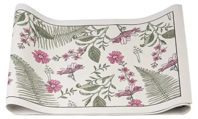 Tafellederdecke mit Blumenmuster, wasserdicht, 30x140 cm