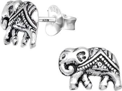 Produktbild von Ohrringe Ohrstecker 925 Sterling Silber Indischer Elefant