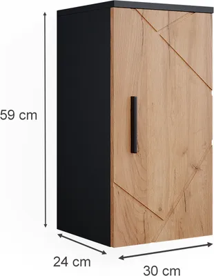 Image de Armoire murale Vicco Irma Chêne doré/anthracite 30x59cm, Model 39457