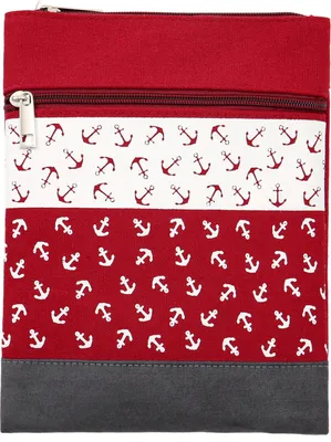 Produktbild von Leoberg Crossbag Tasche in verschiedenen Farben und Designs - Schultertasche aus Baumwolle in 302174-Rot-15