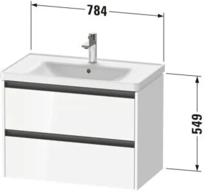 Produktbild von Duravit K25283055550000 Ketho2 WTU WH 784x455x549 Ei