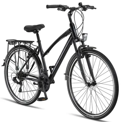 Produktbild von Licorne Bike L-V-ATB  Premium Trekking Bike in 28 Zoll - Fahrrad für Herren, Jungen, Mädchen und Damen - Shimano 21 Gang-Schaltung - Citybike - Männerfahrrad