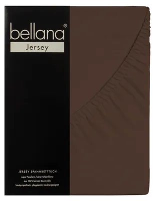 Produktbild von Bellana Jersey Spannbetttuch 90-100 x 200 cm schoko 120g/m², 100% Baumwolle