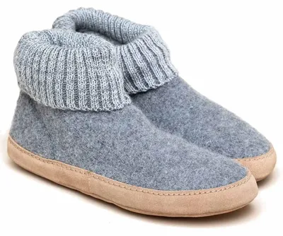 Produktbild von Gottstein Dakota Uni Hüttenschuhe mit Ledersohle Grau (Grey), 48-300-1201