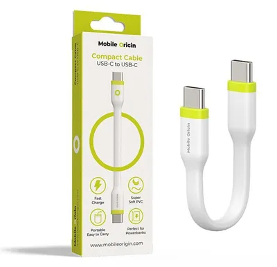 Image de Câble Mobile Origin Compact USB-C vers USB-C, blanc