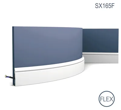 Produktbild von Orac Decor SX165F AXXENT flexible Profilleiste Sockelleiste Fußleiste weiß | 2 m