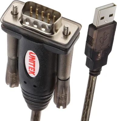 Obrázok produktu pre UNITEK Y-105, Čierna, 1,5 m, USB Typ-A, DB-9, Samec, Samec