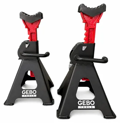 Obrázok produktu pre Podpery 2ks, 3t, 29,5 - 43cm, s dvojitým zabezpečením a gumovou podložkou, Gebo Tools