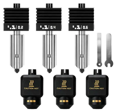 3er-Set Hotend Kit 0,2/0,4/0,6 mm für Bambu Lab P2S/X2D/H2D