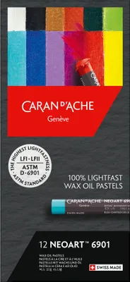 Produktbild von Pastellkreiden "Neoart 6901", 12 Farben, CARAN D'ACHE 901.312