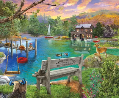 Produktbild von SunsOut Puzzle Enjoy the View - 1000 Teile Jigsaw Puzzle