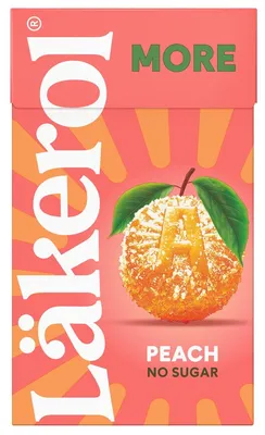 Produktbild von Läkerol More Peach Zuckerfrei 30g